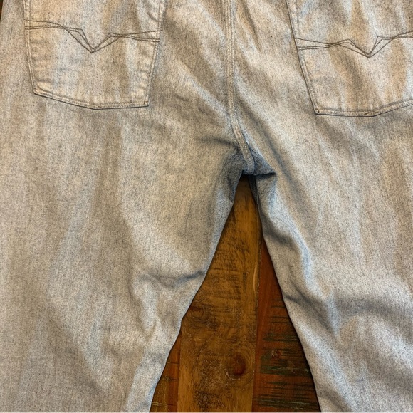 42x33 Guess jeans men Pants Painted White Denim Slim Straight Lincoln Hipster - Picture 9 of 11